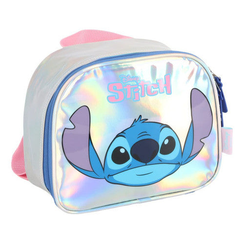 Kit Mochila Stitch Holográfica + Lancheira e Estojo